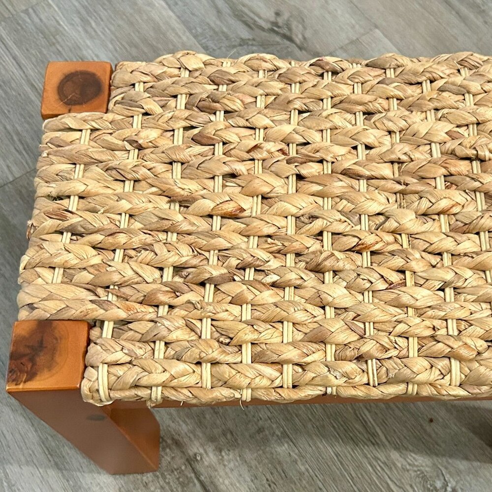Beautiful Bohemien-Style Acacia Wood Stool (Handmade)